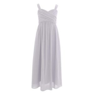 iEFiEL Bridesmaid Gray Chiffon Dress Wedding Gown